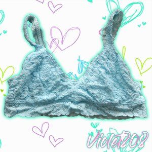 [XL] Aerie Blue Floral Lace Bra/Bralette